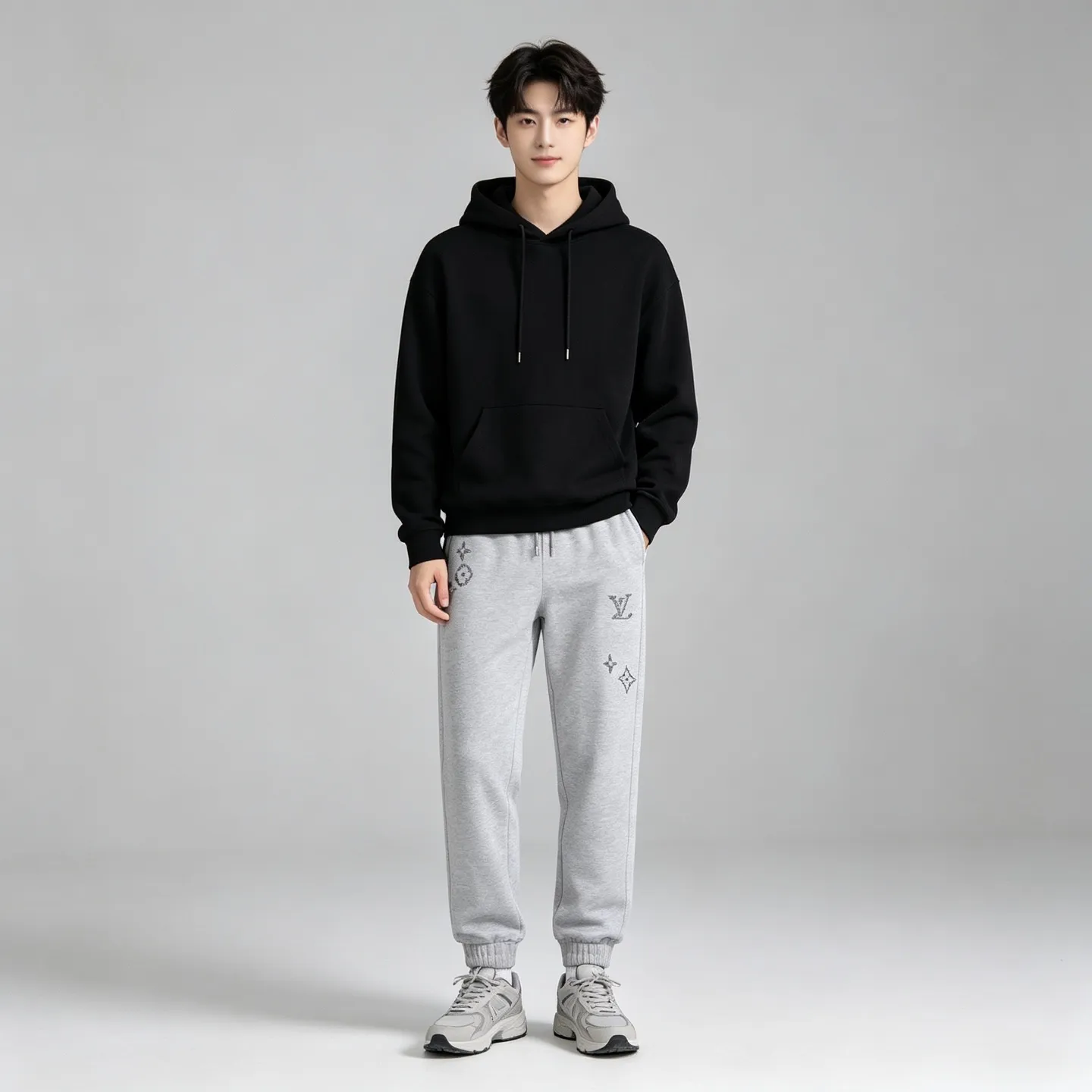 Louis Vuitton sketchy presbyopic embroidered trousers